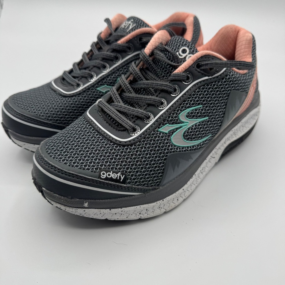 Gravity Defyer G-Defy Ion Grey Pink Walking Shoes Womens 6